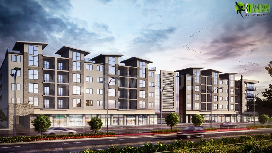The Modern Luxurious Apartment Building Exterior Rendering Design The Modern Luxurious Apartment Building Exterior Rendering Design Toronto Canada By Yantram Studio Architecture From India
